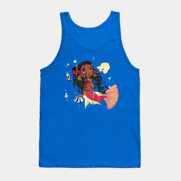 POC Red and Yellow Mermaid Tank Top by Kanna Productions 